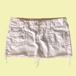 White True Religion Mini Skirt